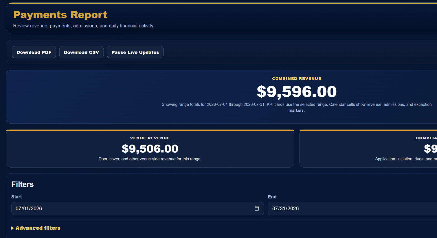Financial summary